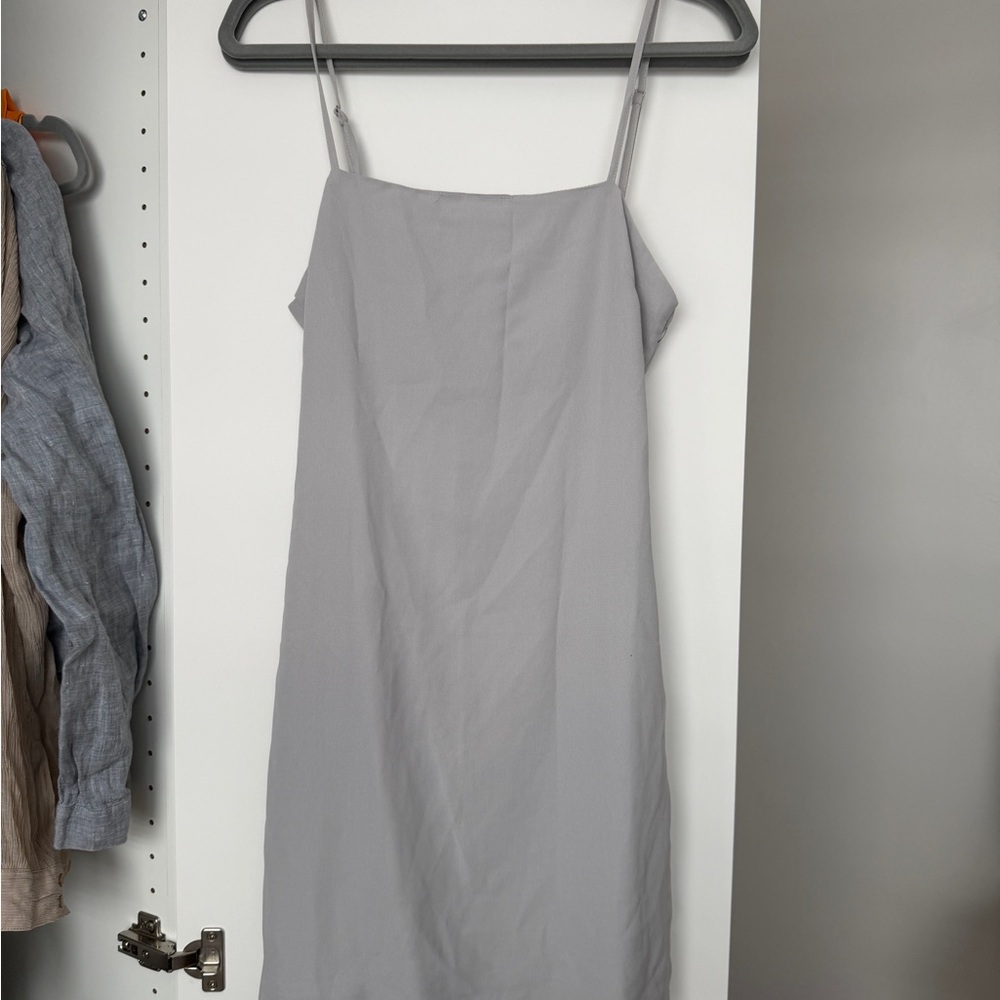 Lulu's Strapless Gray Dress